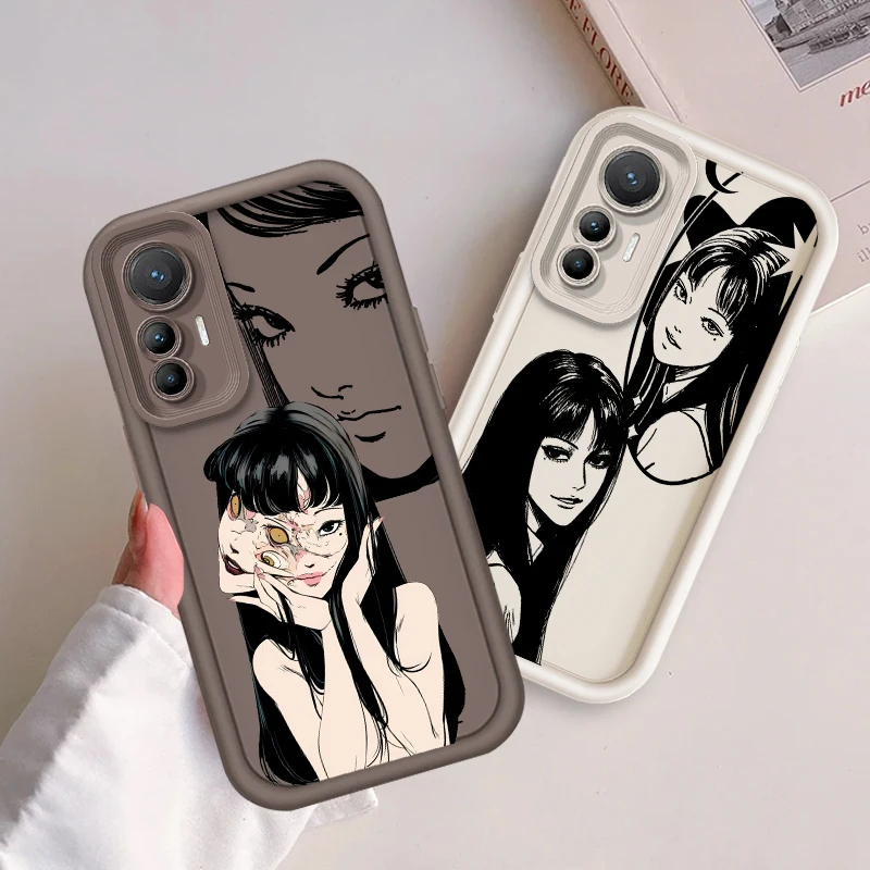 T-Tomie K-Kawakami Cool Animie For Xiaomi 12T 11 Lite Poco F5 F4 F3 F2 M3 Pro X5 X4 X3 GT 4G 5G Eye Ladder Cover Capa Fundas