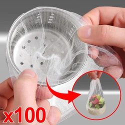 30/100pcs Disposable Sink Filter Mesh Bags Kitchen Sewer Drains Drainage Hole Anti-blocking Garbage Bag Pool Clean Strainers Net