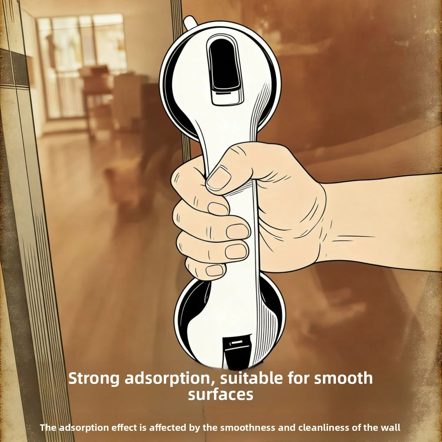 

No punching toilet toilet for the elderly toilet non-slip suction cup handle armrest wall, the smoother and flatter the stronger