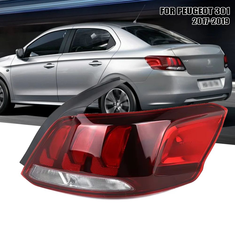 Left/Right Side Tail Lamp FOR Peugeot 301 2017 2018 2019 Rear Tail Light Brake Lamp with