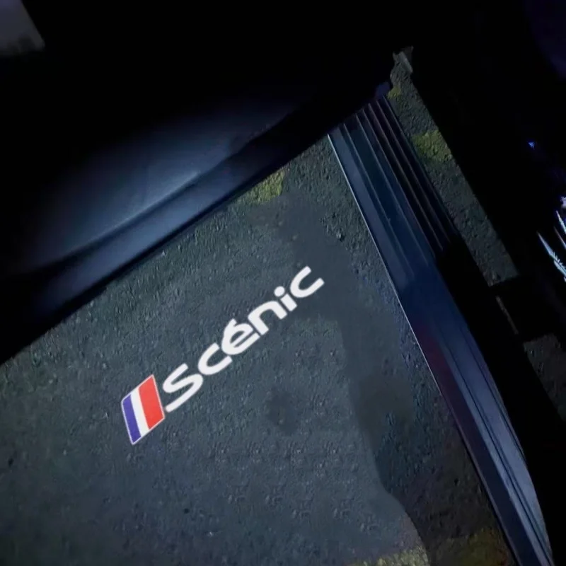 

2pcs New Wireless Car Door Welcome Laser Projector Logo Led Lights For Renault Megane Scenic Twnigo CLIO Captur Car Gadget