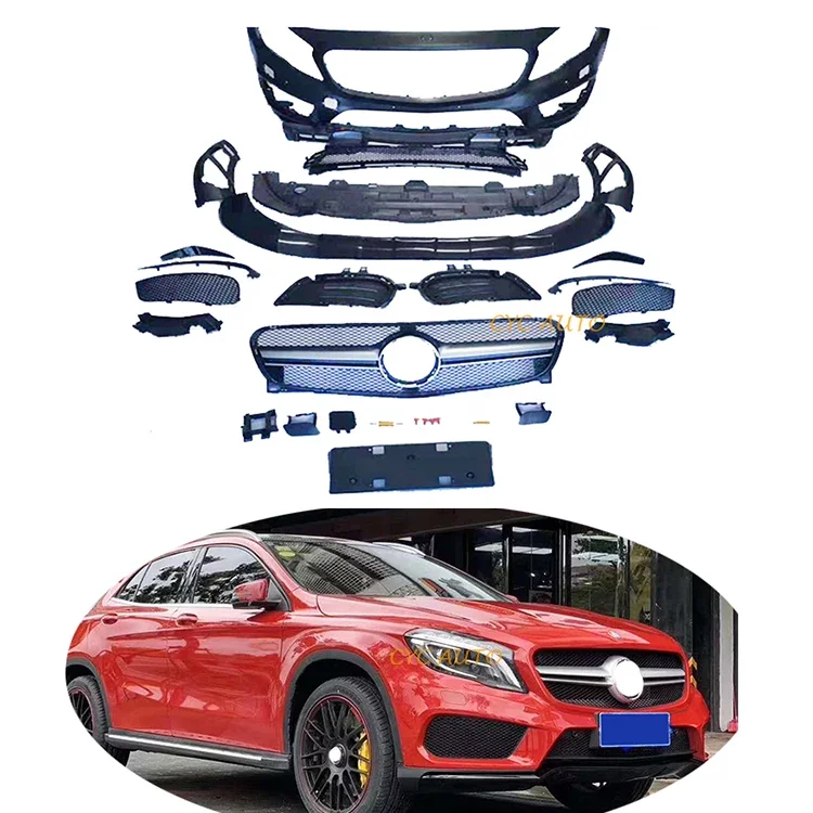 

X156 car body kit GLA45 AMG style front bumper rear for Mercedes Benz GLA Class 2015 2016 2017 2018 2019