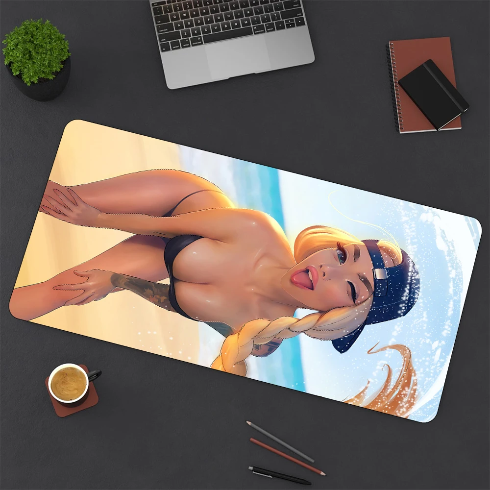 Big Game XXL Mouse Pad Desk Pad Butt Kawaii Girl Anime Manga Booty, Home Office Gift Mausunterlage Computer PC Gamer Mouse Pad