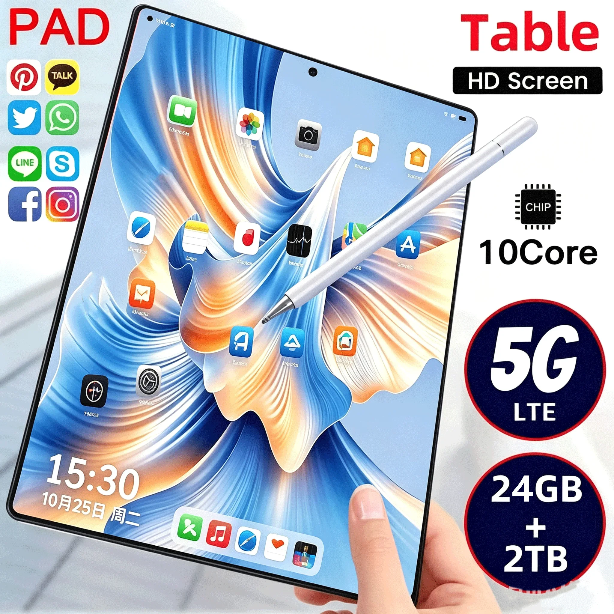 �y�Z�[�����z2026�N�V�^�I���W�i���O���[�o���Ń^�u���b�g Android 16 Pad 15 Pro 24GB+2TB Snapdragon 8gen3 �^�u���b�g 5G �f���A��SIM�J�[�h HD�t���X�N���[��