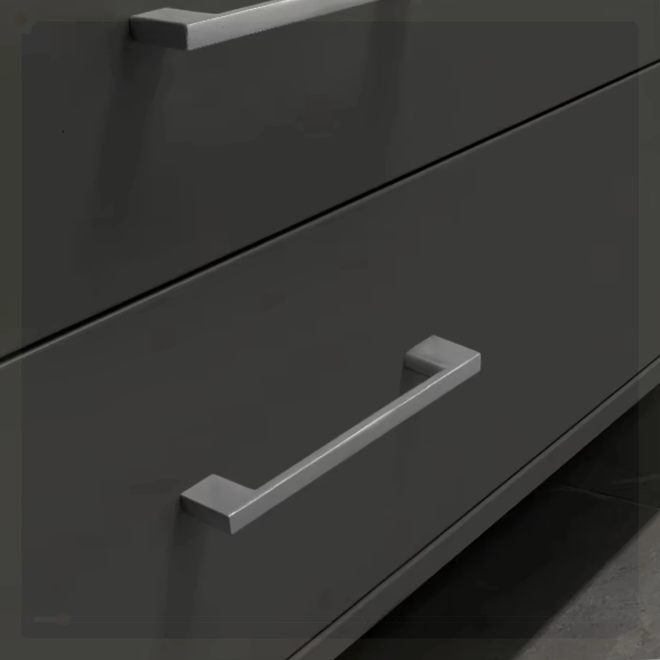Aluminum Alloy Black Handle Modern Minimalist Cabinet Wardrobe Drawer Nordic Light Luxury Brushed Bathroom Cabinet Handle