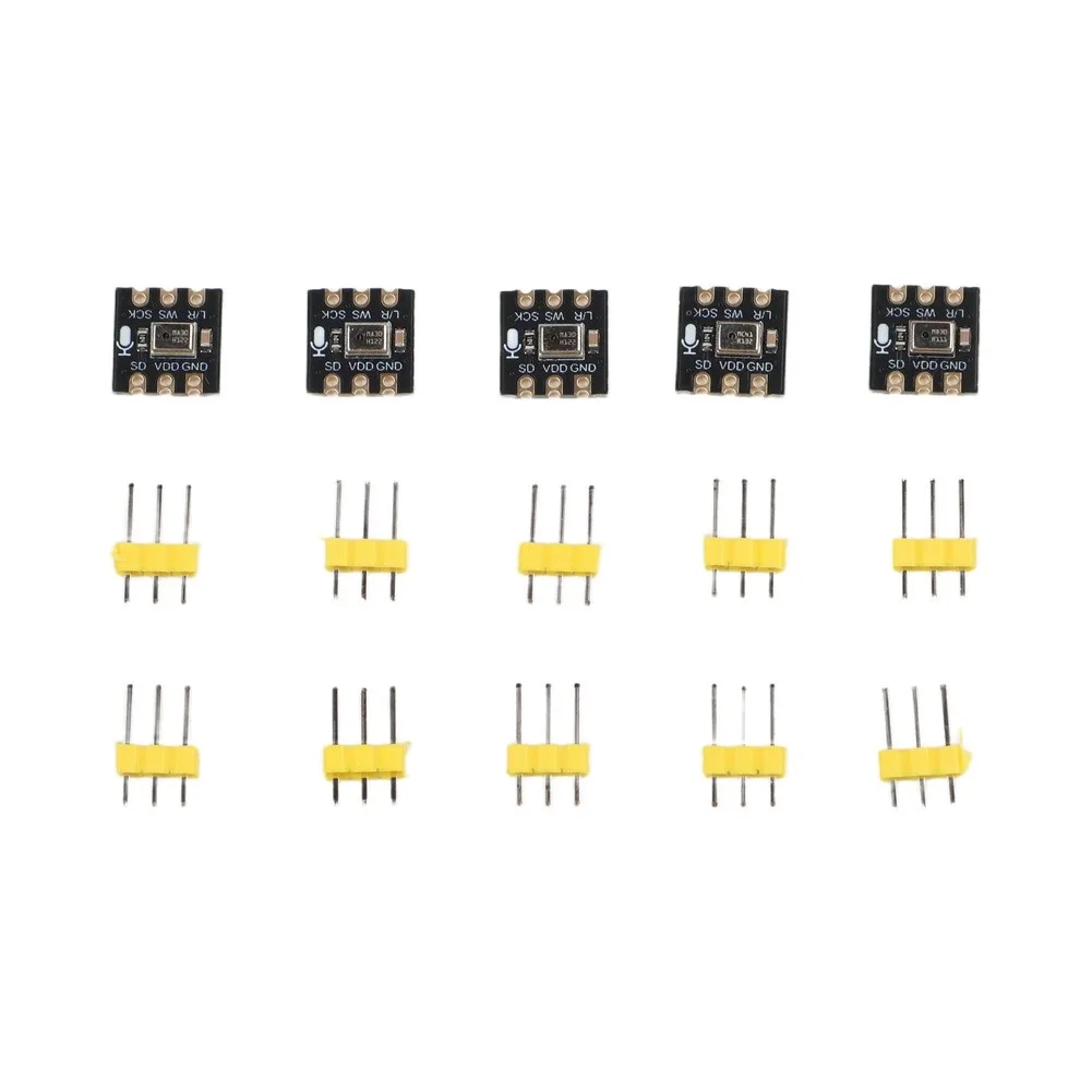 For INMP441 Omnidirectional Mic Module 24 Bit I2S Interface Low Power Consumption Voice Recognition Sensor 5 Pack Electronic Par