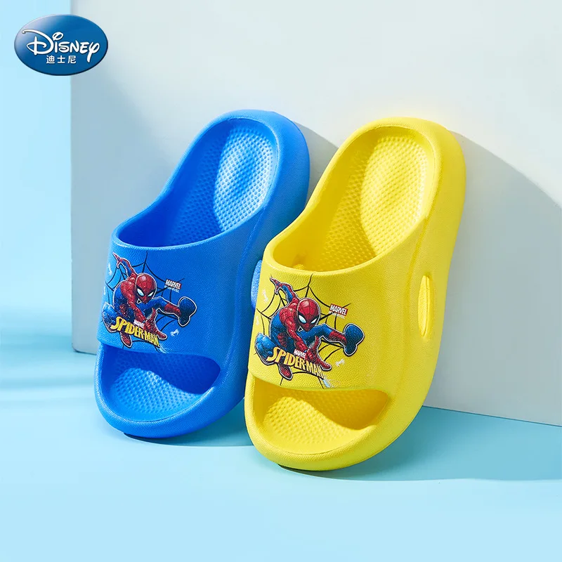 

Disney Cartoon Boys' Sandals Slippers Summer Children's Casual Slippers Comfortable Home Floor Shoes Non slip Safe Size 16-21