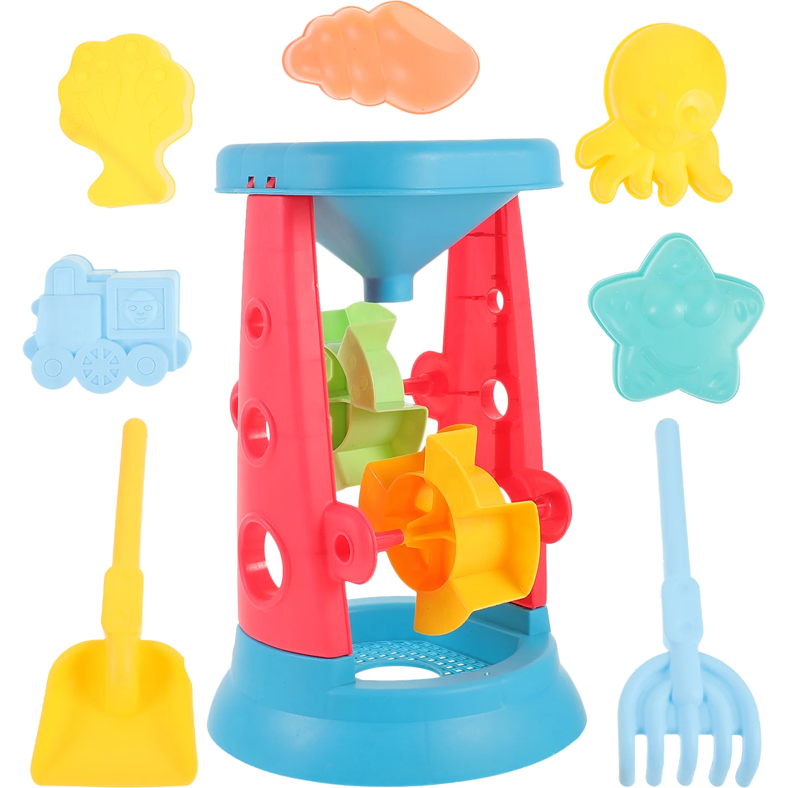 8 Pcs/Set Hourglass Kids Funny Toy Sand Playing Beach Excavating Tools Educational Childrens