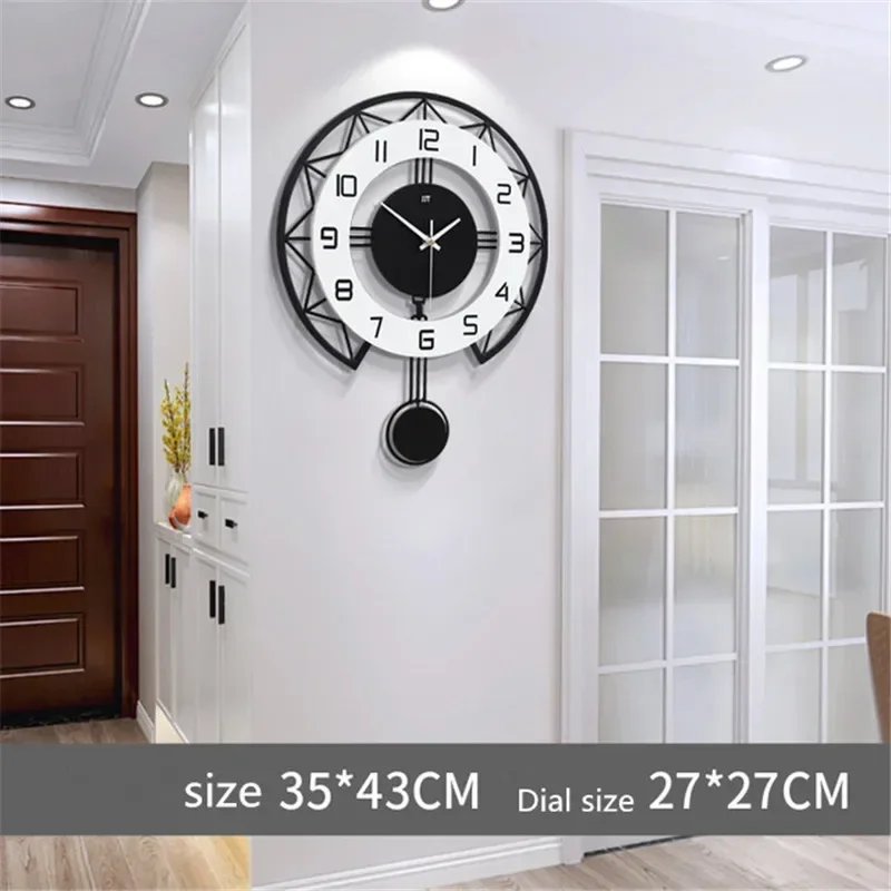 Nordic Living Room Wall Clock Fashion Home Watch Personality Creative Wood Clock