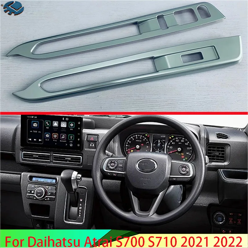 For Daihatsu ATRAI HIJET CARGO 2021 2022 ABS Chrome Door Handrail Cover Switch Panel Decorative Molding Decoration