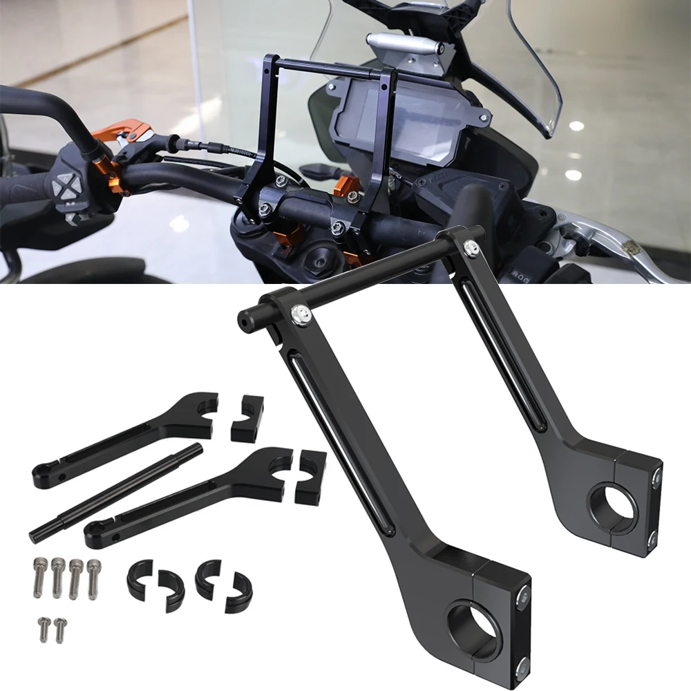 For Honda CR CRF CRFX 125 250 450 125-450 Accessories Motorcycle 105-112MM Aluminum GPS Holder Bar Navigation Extension Bracket