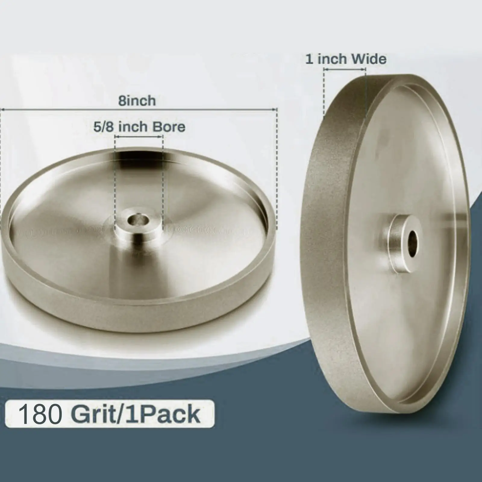 Cbn Grinding Wheel High Compressive Strength Accessory Sturdy Flat Sanding Wheel 1"Wide for Sharpening High Speed Steel Tools