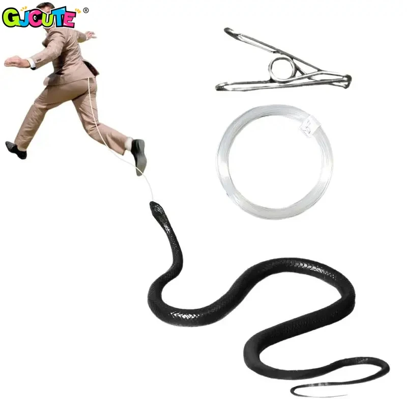 

Snake Prank With String Clip Funny Large Realistic Rubber Snake Prank With String And Clip Rubber Fake Snake Model Fashion