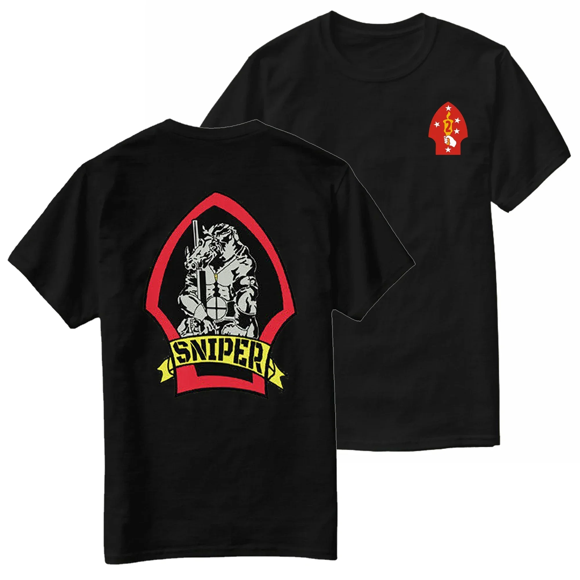 

US Marine Corps 2nd Marine Division Sniper T-Shirt 100% Cotton O-Neck Short Sleeve Summer Casual Mens T-shirt Size S-3XL