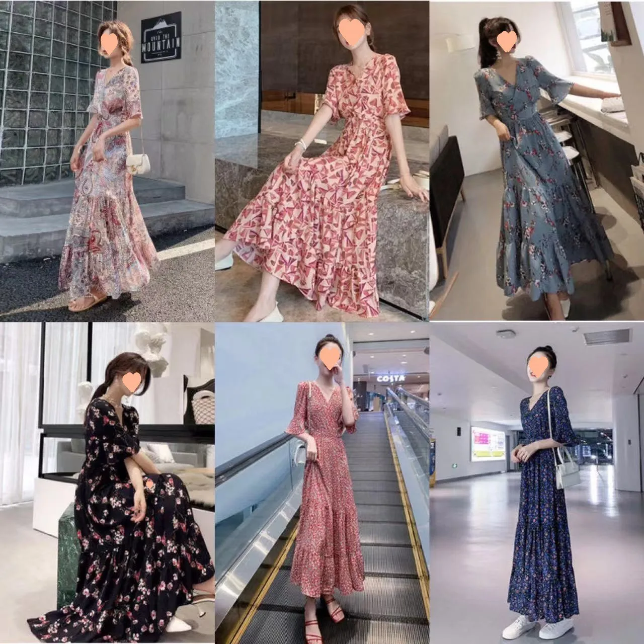 Summer 2025 New Women's Floral Print Chiffon Knee-Length Dr ort Sve Korean Sle Fairy T Forest System Skirt