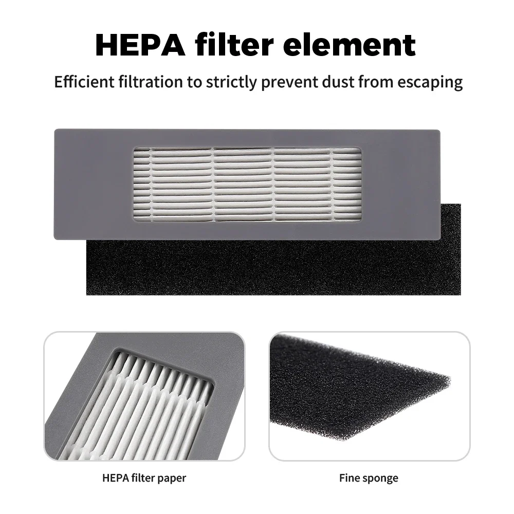 Vacuum Cleaner Spare Parts for ECOVACS Deebot OZMO T8/T8 Max/T8 AIVI/T9+/N8 Pro/N10 Plus Main Brush HEPA Filter Dust Bag