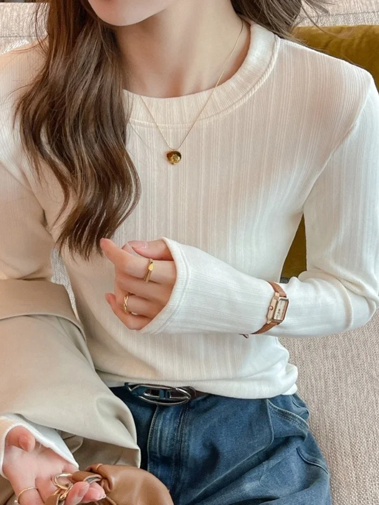 New in Autumn Winter Chic Casual Basic Women Sweater O-neck Solid Knit Slim Pullovers Female Long Sleeve Warm Versatile Sweater