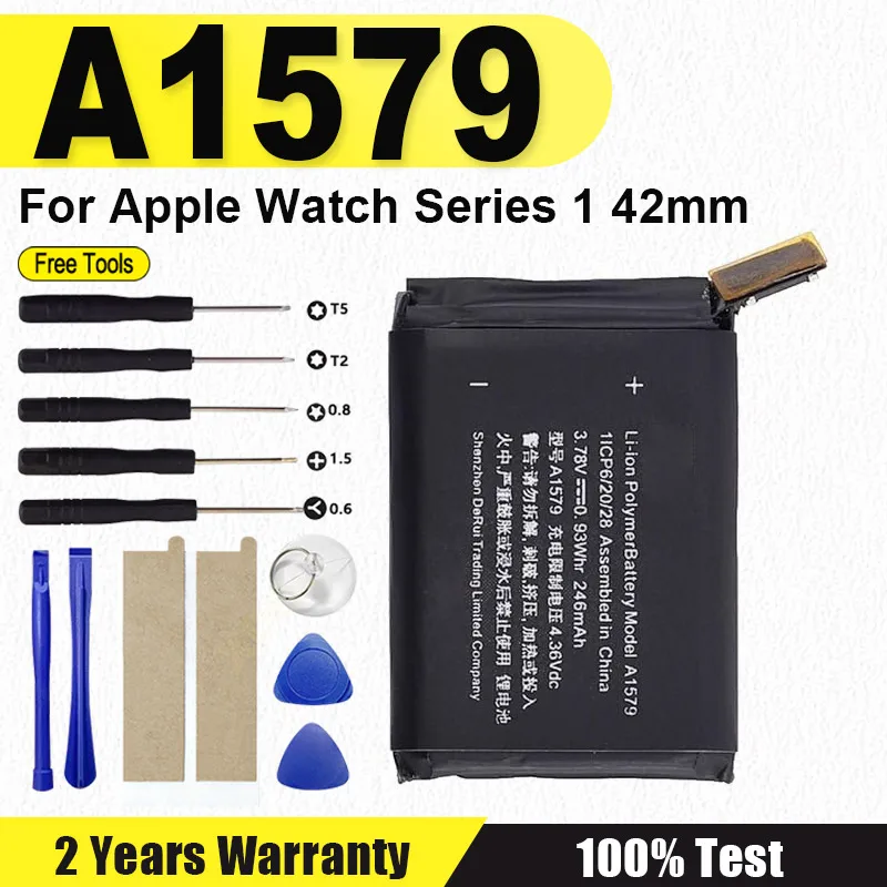 

A1579 Battery For Apple Watch Series 1 42mm A1579 A1554 A1803 IWatch Series1 246mAh Bateria + Free Tools