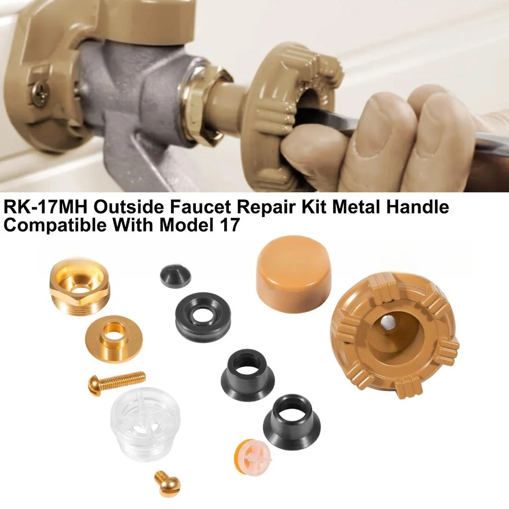 Metal Handle Faucet Repair Kit Metal, ABS, Rubber Repair Kit Handle Screw Wheel Handle EPDM Packing Packing Support Washer