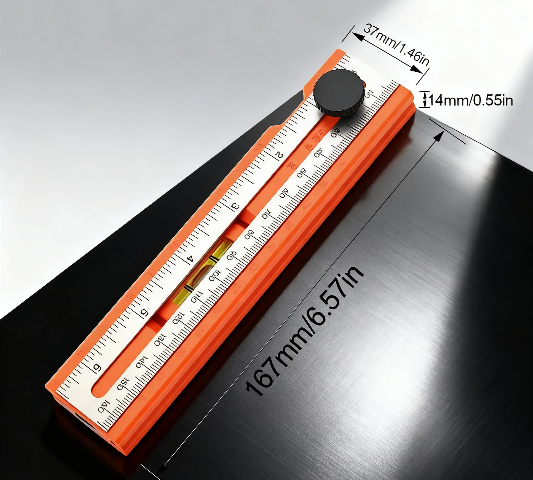 

Aluminum Alloy Multi-Angle Measuring Ruler, Protractor Level Gauge for Woodworking Scribing, Carpenter DIY Crafts