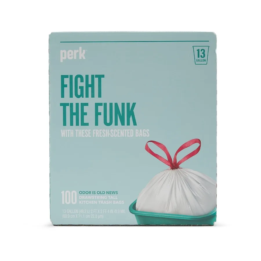 

Пакеты для мусора Staples Perk, 13 галлонов, низкой плотности, 0,9 мил, белые, PK56751