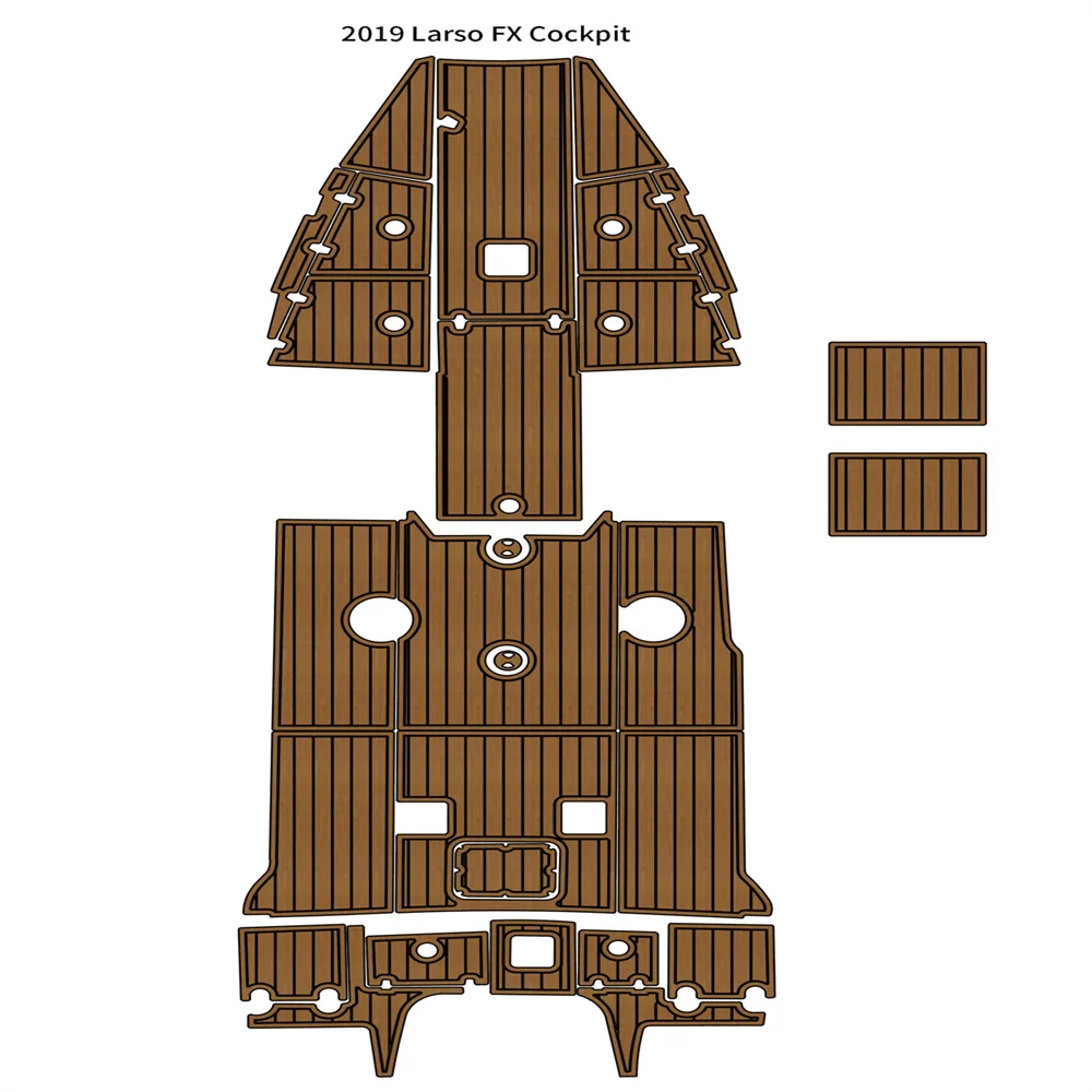 

2019 Larso FX Cockpit Pad Boat EVA Foam Faux Teak Deck Floor Mat Self Adhesive