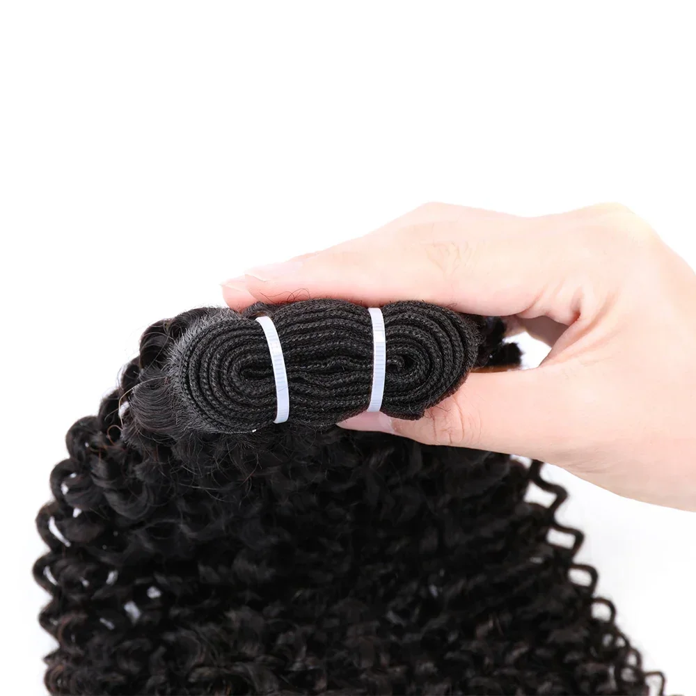 Brasileiro virgem kinky encaracolado pacote ofertas jerry curl pacotes de cabelo humano profundo encaracolado bundles12-28 Polegada extensão de cabelo natural