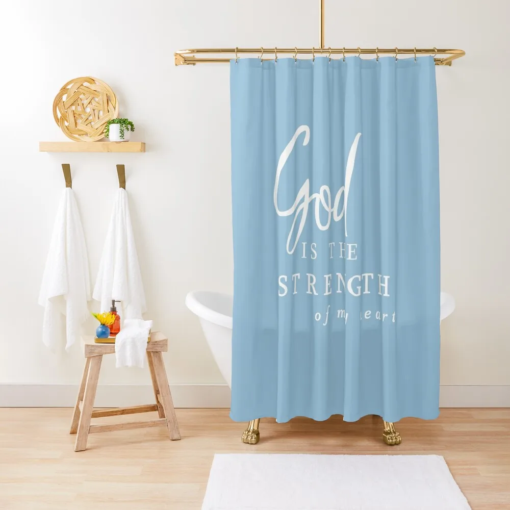 

God is the strength of my heart Shower Curtain Shower For Bathroom Set Shower Waterproof Bathroom Accessorys Curtain