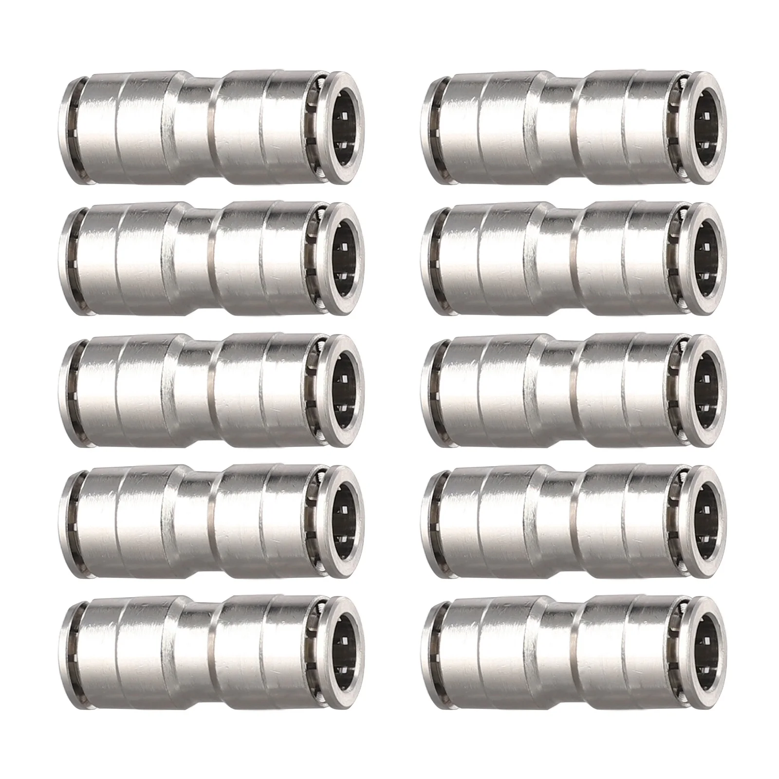 Pneumatic Air Fitting Nickel Plated Hose Connector 304 Stainless Steel Claws Multiple Size Diameters Nickel-plated Copper Body