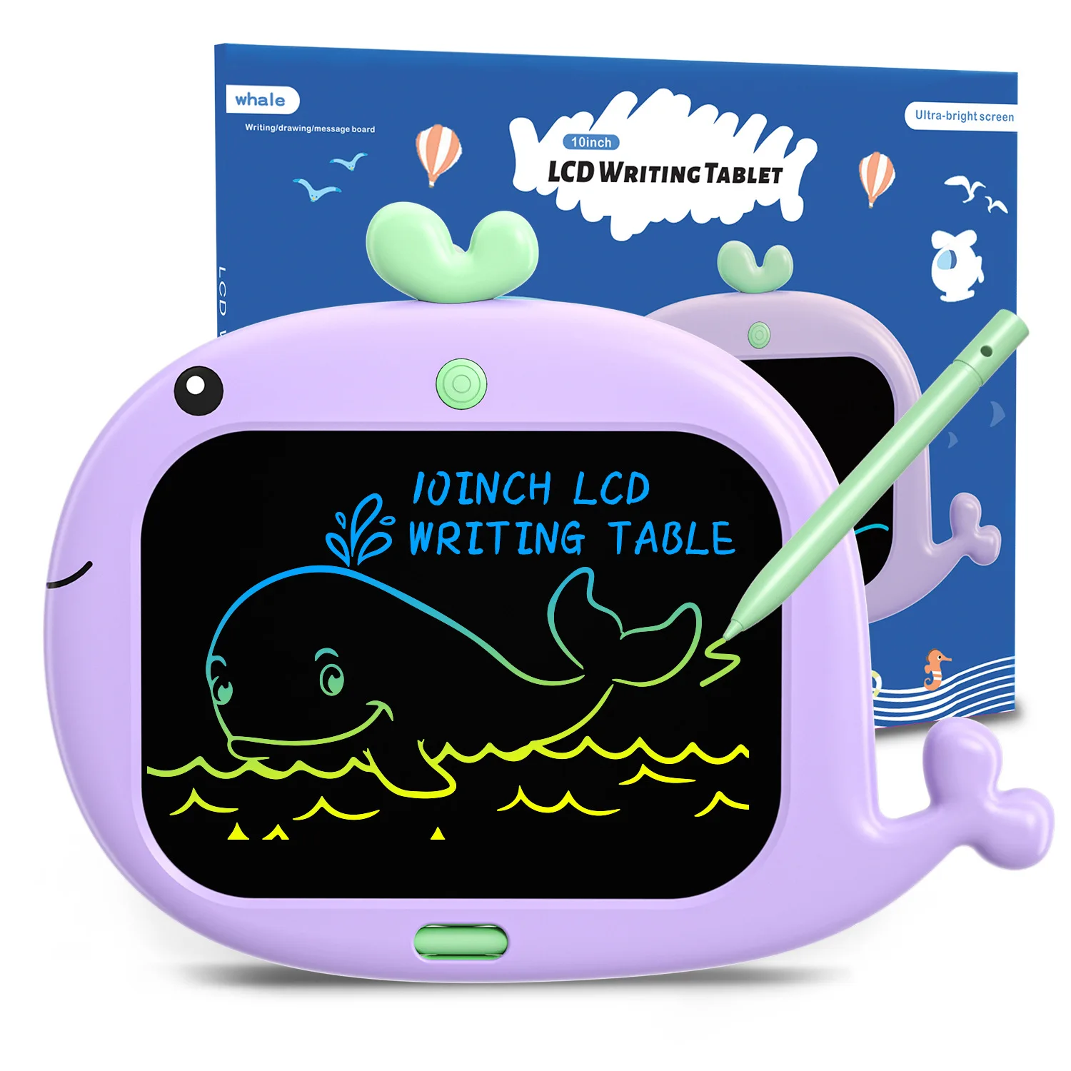 Tela LCD prancheta eletrônica para crianças, tablet de escrita, gráfico digital, brinquedos, 10 ", L28