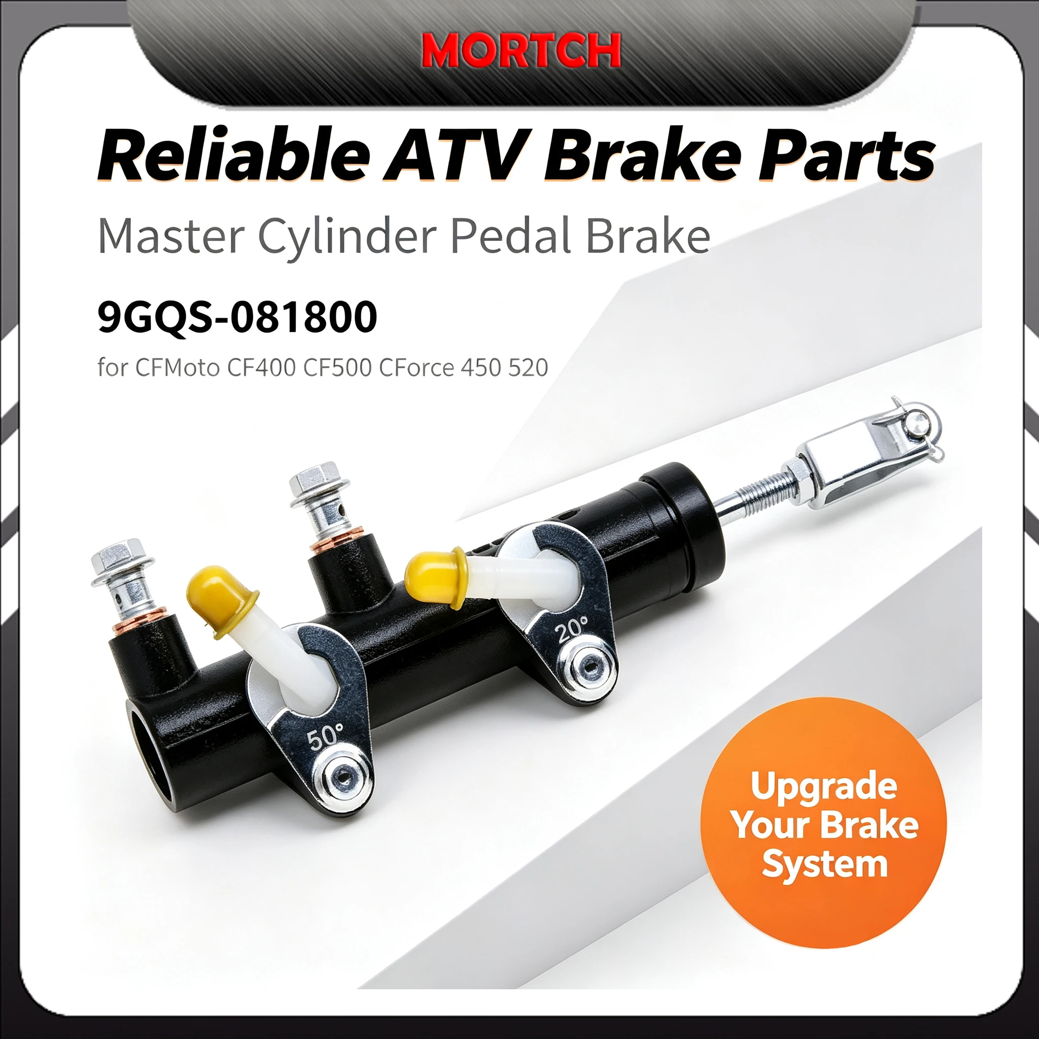 ATV Brake Master Cylinder Pedal Black OEM 9GQS-081800 Compatible with CFMoto CF400 CF500 CForce 450 520 Brake Parts