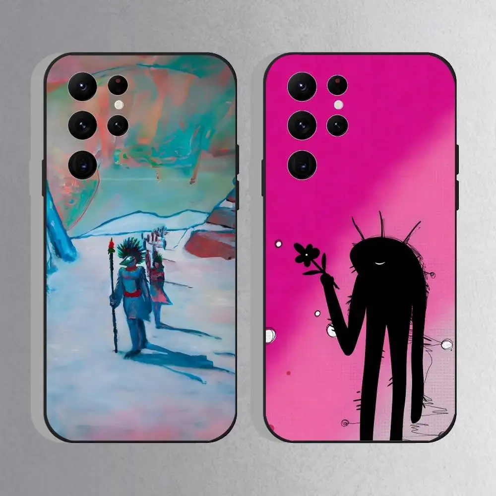 

Z-ZOE Band Phone Case For Samsung S25,S24 Ultra,S20,S30 plus,S22 Plus,S23,Ultra 5G Silicone Black Shell