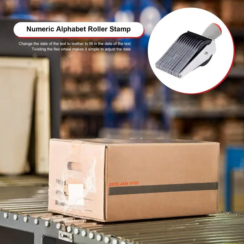 متعددة الوظائف الدورية ختم الأعمال ، ختم التاريخ ، رمز رقم الأبجدية ، DIY بها بنفسك سكرابوكينغ الأسطوانة ، القرطاسية