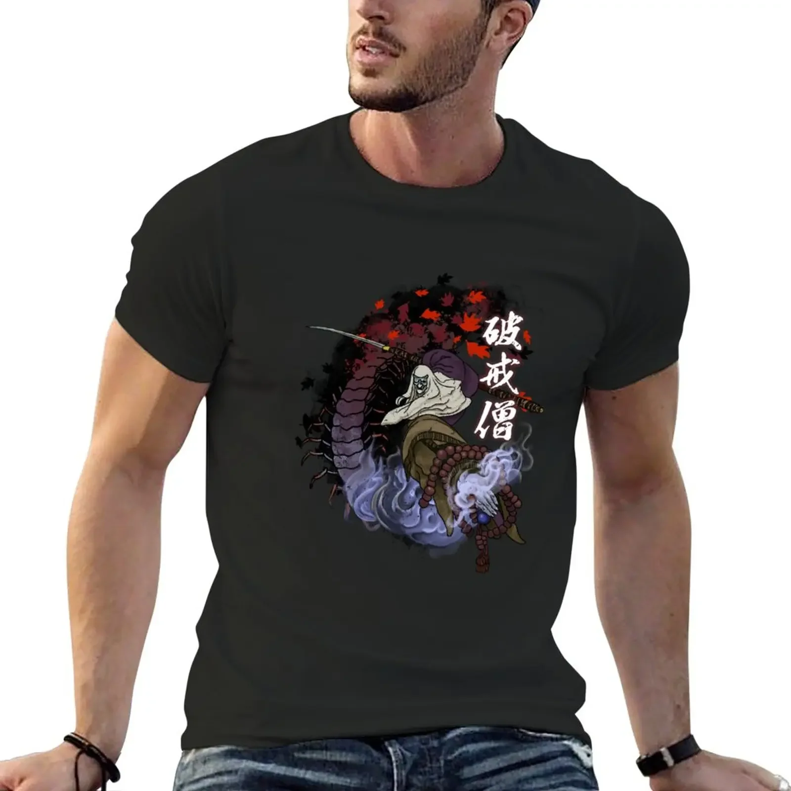 

New Corrupted Monk T-Shirt blank t shirts summer top Short sleeve tee tshirts for men