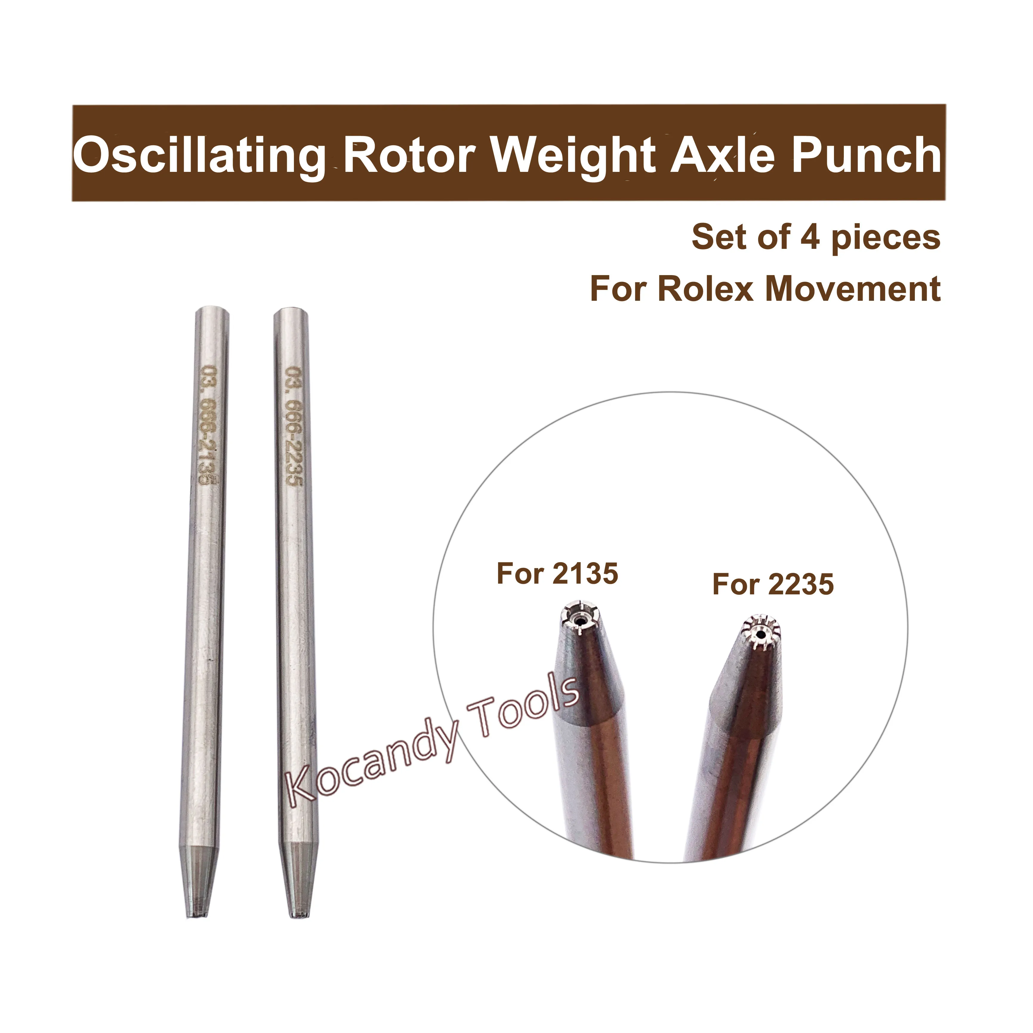 4 шт., качающийся ротор, весовой пробойник для Rolex Calibres 1570 2135 2235 3035 3135, инструмент для ремонта часового механизма для часовщиков