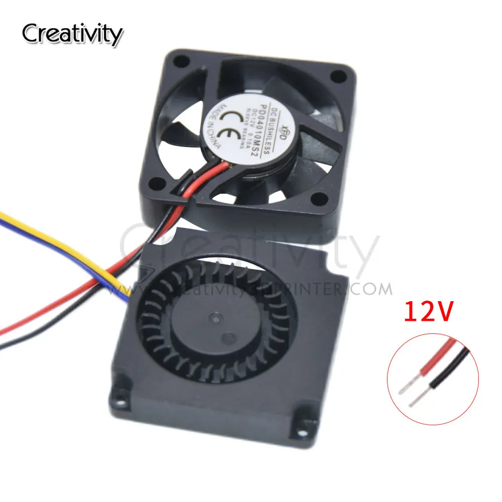 Ender 3 12V/24V 40*10mm 4010 Turbo Fan Bearing Blower Radial Cooling Fans For Ender3 V2 CR-10 3d Printer Parts