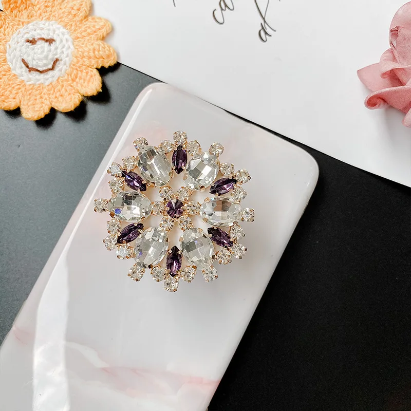 Anneau de support de téléphone en brique d'eau brillante de luxe, support de prise de téléphone pour iPhone, Xiaomi, Samsung, support de poignée de téléphone, support rapide