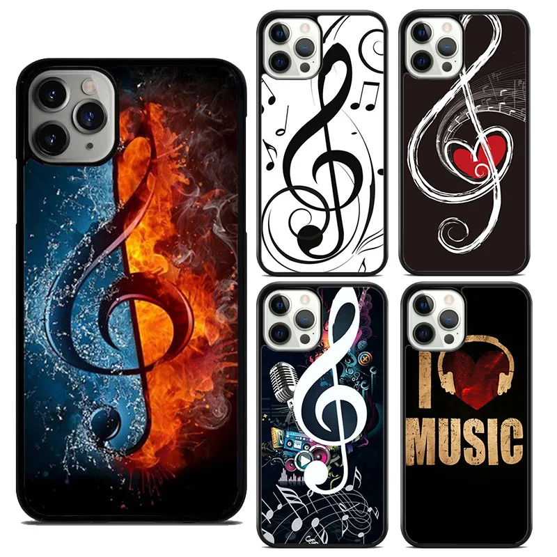 Musical Notes Classical Music Art Mobile Celular Phone Cases for iPhone 16 15 14 12 13 mini PLUS XS XR 11 PRO MAX Coque