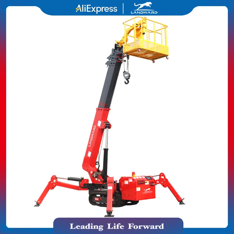 

Folding Aerial Work Vehicle For Construction 2000 KG High Power Crawler Derrick Wireless Remote Control Spider Crane Customized