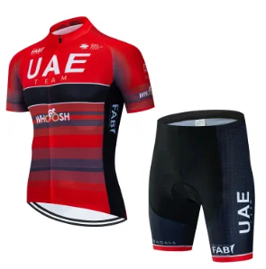 2027 UAE Cycling Jersey Set Man's Team Short Sleeve Cycling Clothing MTB Bike Uniform Maillot Ropa Ciclismo Summer Bicycle Wear