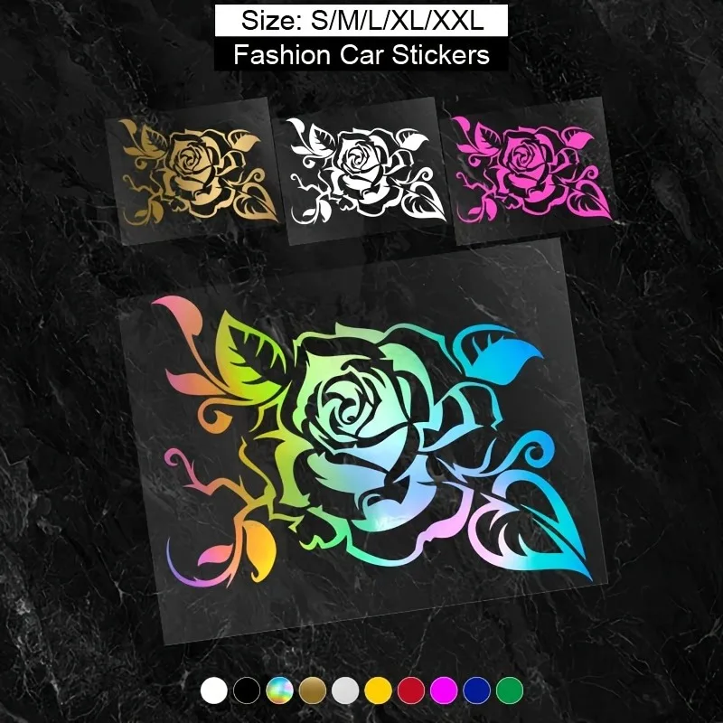 الجمال زهرة سيارة ملصق غطاء الخدوش الكرتون نافذة ملصق مائي للدراجات النارية Vw Bmw E46 فورد فوكس