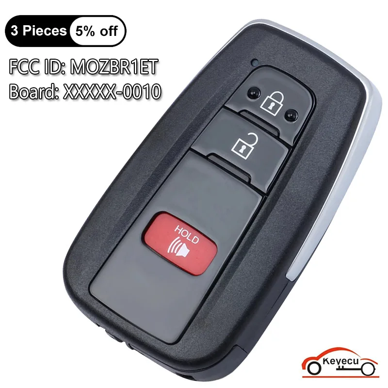 

KEYECU 3 Buttons 314.3MHz for Toyota C-HR 2018 2019 2020 2021 Auto Smart Remote Control Key Fob MOZBR1ET 89904-F4020 89904-10050