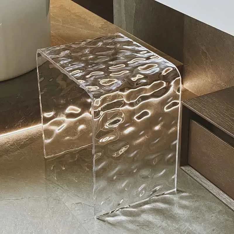 Taburete acrlico con ondasdagua, taburete para cambiar zapatos, taburete, taburetedbao, taburetedmaquillaje, silla de