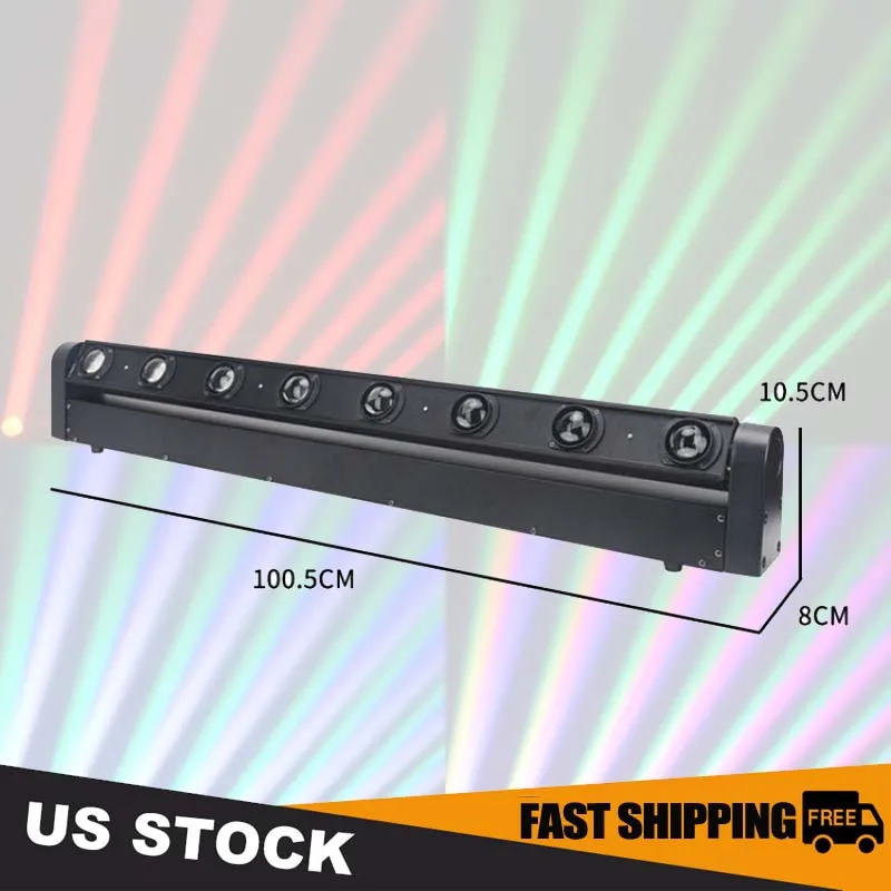 

8x12W Stage Light Beam RGBW Moving Head Light Church Market KTV DJ Party Christmas Lights Audience DJ Controller Disco Spotlight