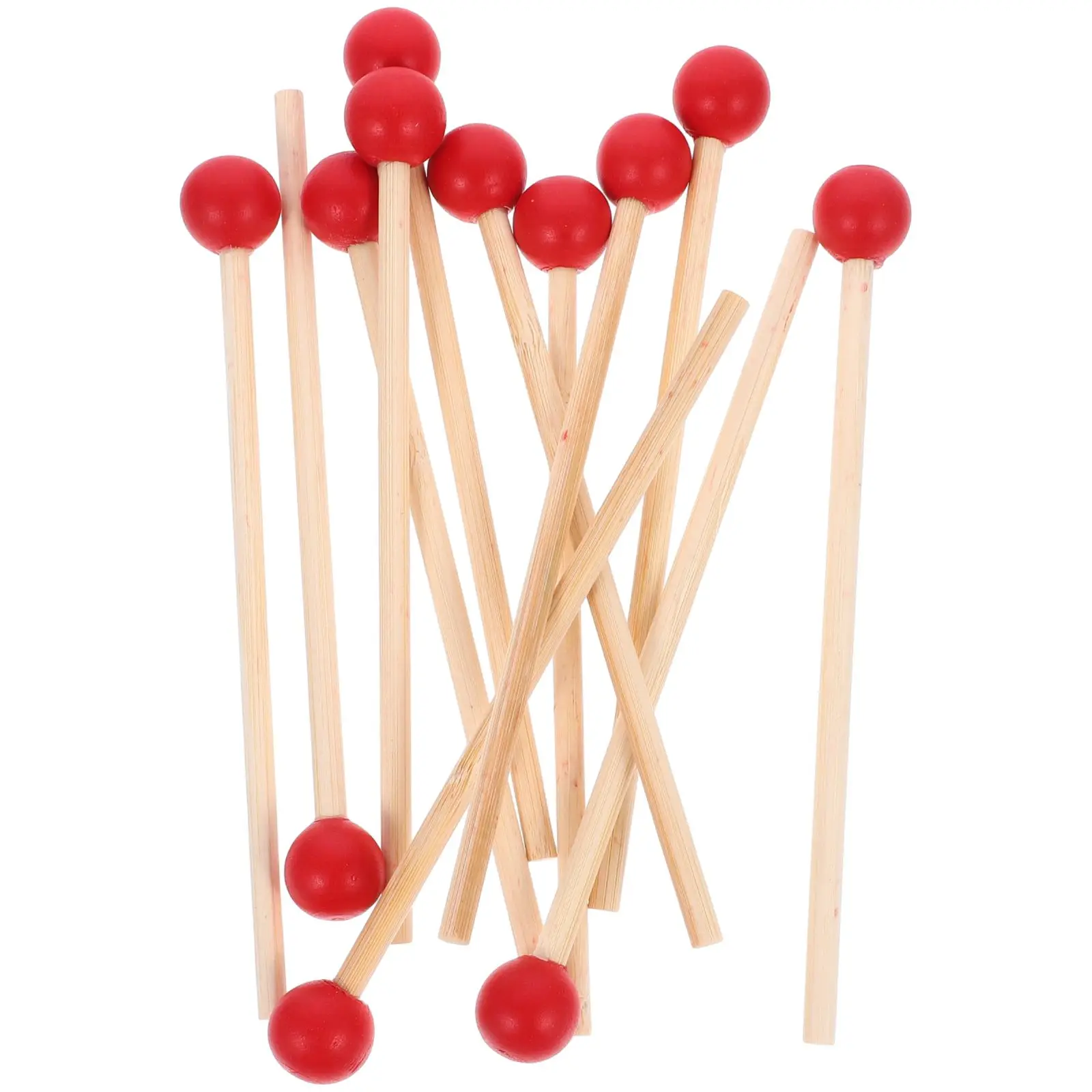 Kids Mallets Wooden Piano Hammer Toys for Toddlers Rhythm Sticks Percussion Xylophone Red Musical Instruments