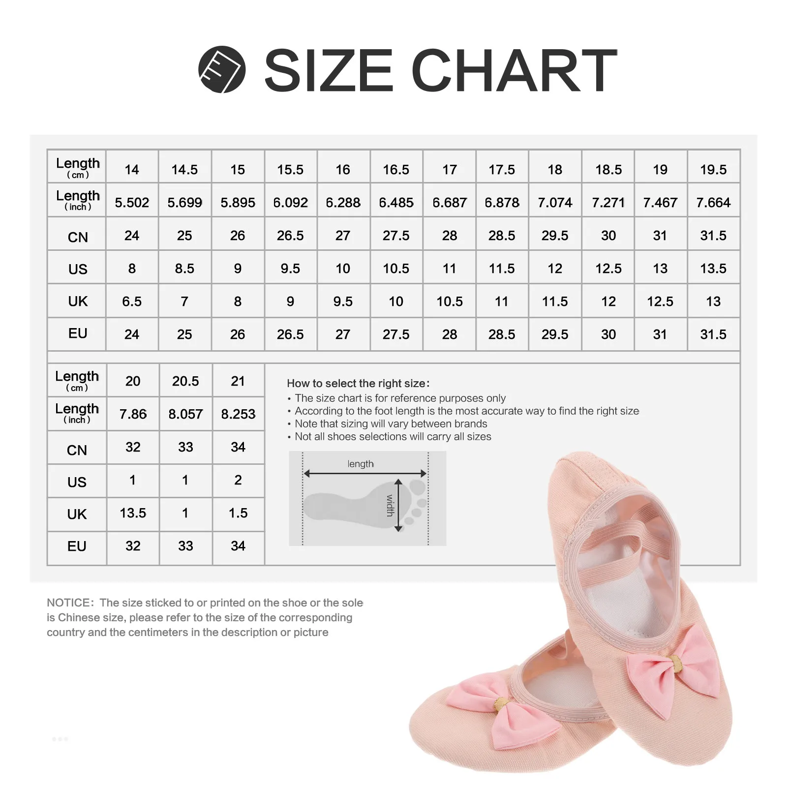 1Pair Ballet Dance Shoes Girls Soft Sole Split Sole Flexible Dance Slippers for Chinese Ballet Practice Performance