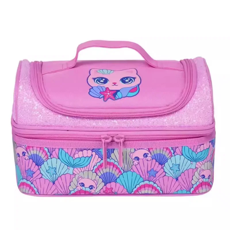 Australia Smiggle Pink Shell Cat Series Tornistry Plecak studencki o dużej pojemności Torba na lunch Zestaw papeterii Dziewczęca torba outdoorowa