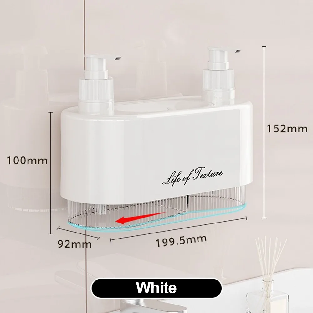 

Пластиковый дозатор для жидкого мыла с двойной помпой, многоразовый, съемный, большой емкости, с подставкой
