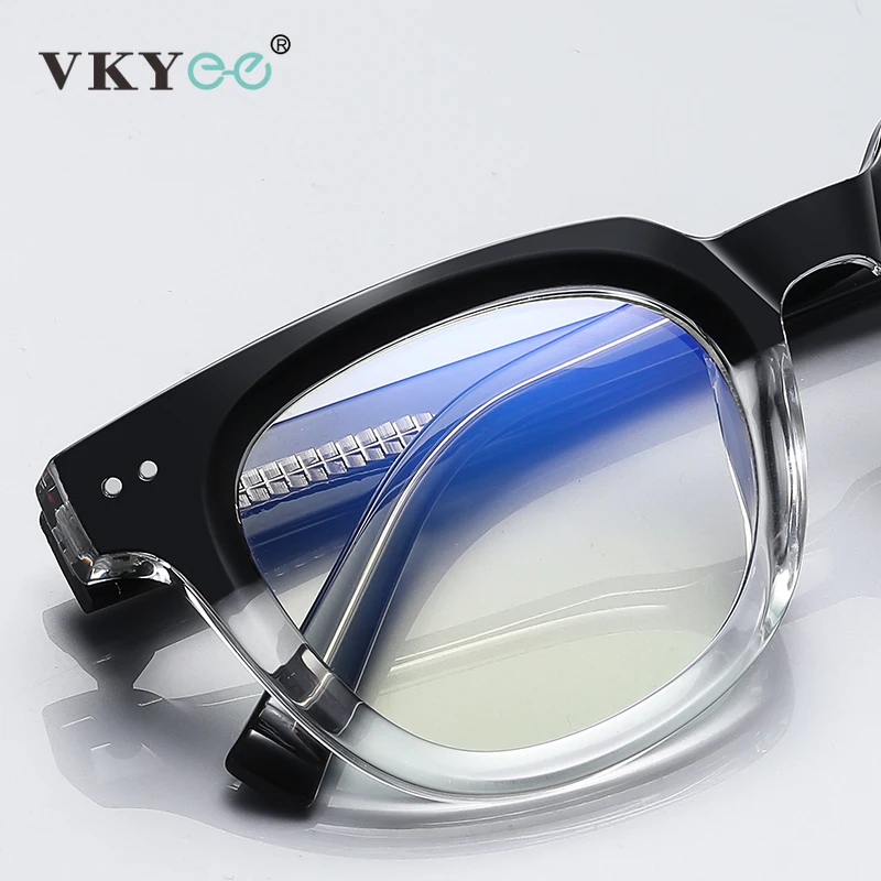 VKYEE, gafas de montura pequeña a la moda, gafas de protección contra luz azul de estilo Simple para mujer, gafas fotocromáticas graduadas personalizables