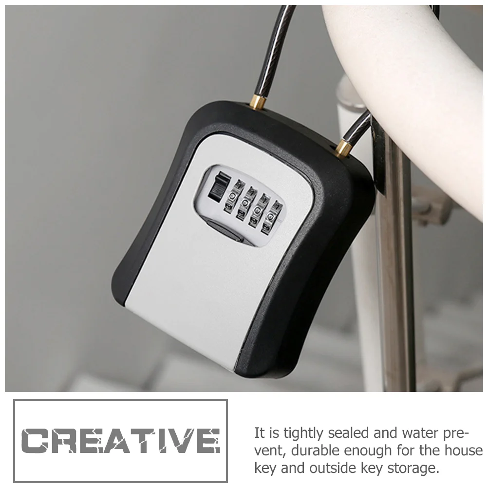 Imagem -06 - Exterior Wall-mounted Safe Password Box Lock Keys Código House Key Hanging Outside Hooks Security Storage Tool Combination Case